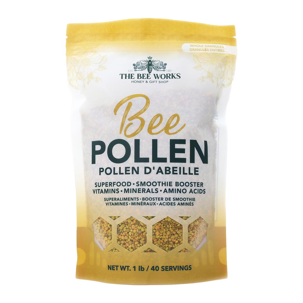 Front View. 1lb Bag of Bee Pollen.