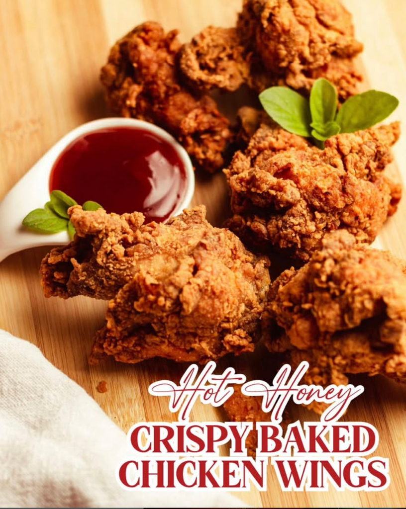 Crispy Baked Chicken Wings with Hot Honey Drizzle
