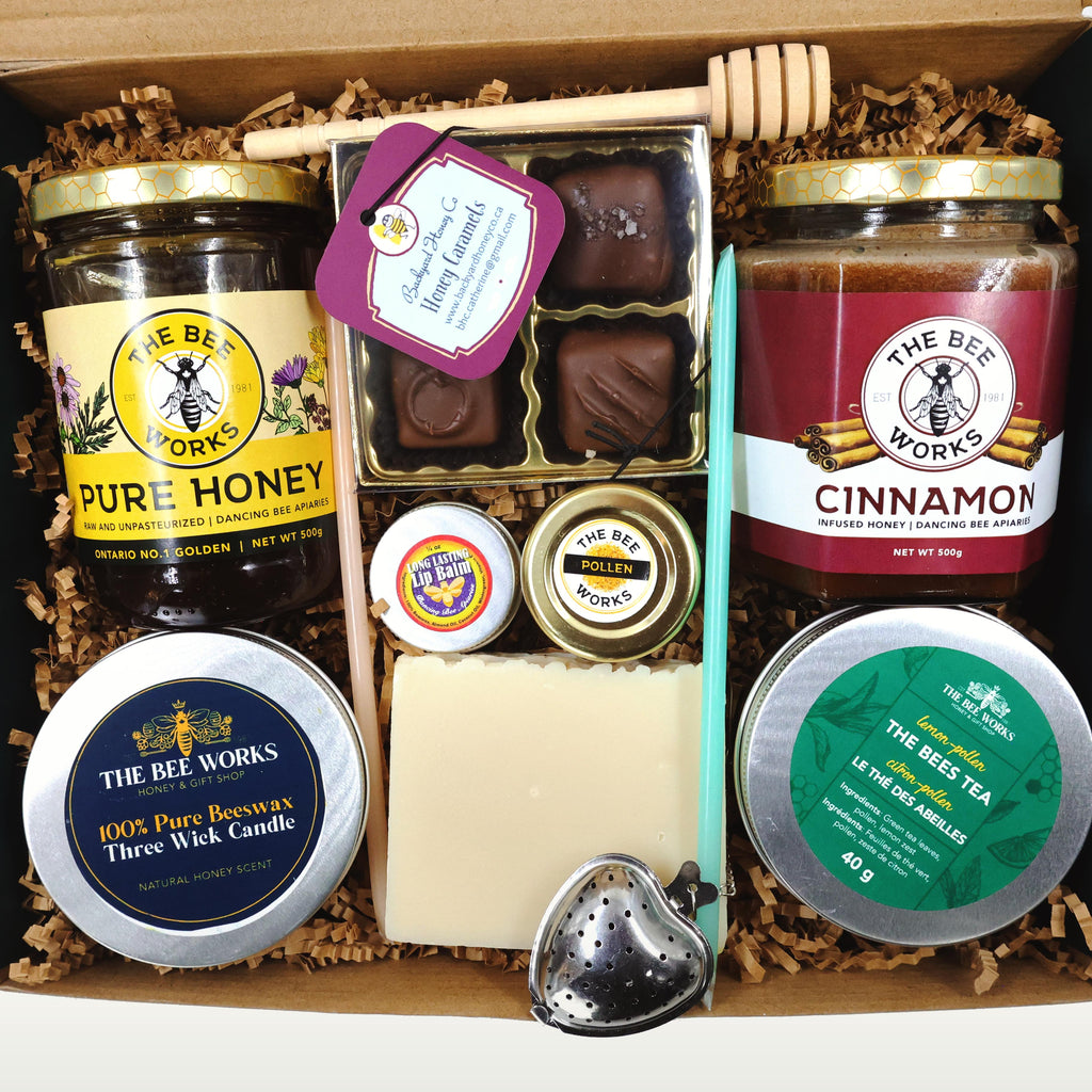 The Bee Works Classic Gift Box. Top View.