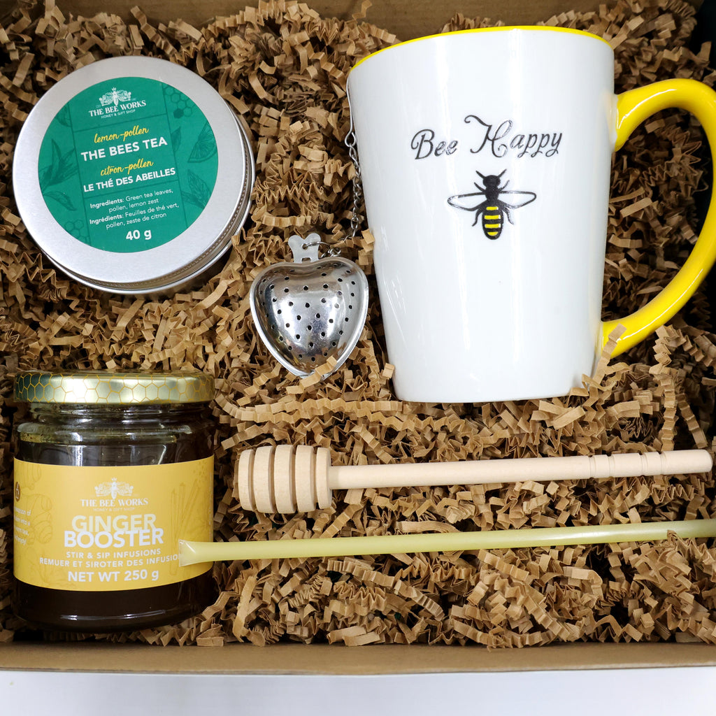 The Bee Works Tea Lovers  Gift Box. Top View.